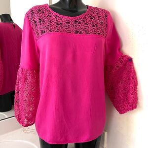 MARC NEW YORK Women’s Top Large pink cotton shirt blouse L